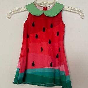SHEIN Red and Green Watermelon Dress